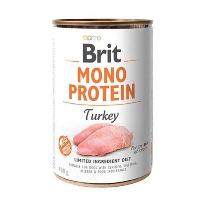 Вологий корм для собак Brit Mono Protein з індичкою, 400 г